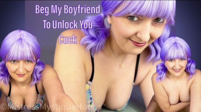 Poster for Beg My Boyfriend To Unlock You Cuck - Mistressmystique - Clips4Sale Girl - Chastitydevices, Humiliation