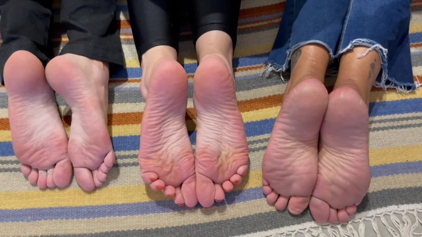 Poster for 3 Delicious Pairs Of Feet - Mistress Nara, Goddess Grazi And Jaque - Clips4Sale Creator - Brazilian Domination - Footsie, Barefoot, Wrinkled Soles (Бразильское Доминирование Босиком)