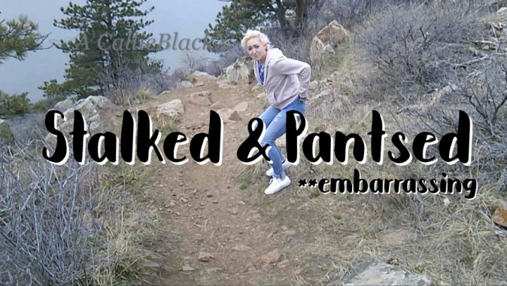 Poster for Manyvids Model - Callieblackx - Callieblackx Pantsing Fetish - Public Flashing, Blonde (Блондинка)