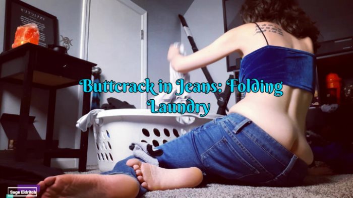 Poster for Sage Eldritch - Buttcrack In Jeans: Folding Laundry - Clips4Sale Production - Barefoot, Assfetish, Butt (Мудрец Элдрич Приклад)