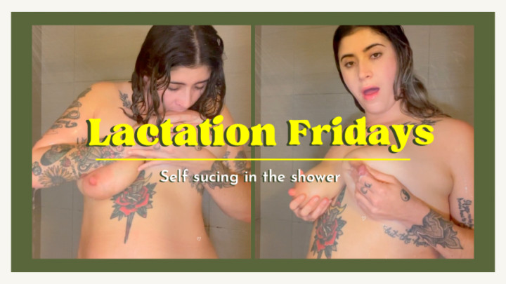 Poster for Lactation Fridays: Self Sucking And Milking In Shower - Manyvids Star - Stargirlmilf - Lactating, Breast Milk Pumping, Self Sucking (Сцеживание Грудного Молока)