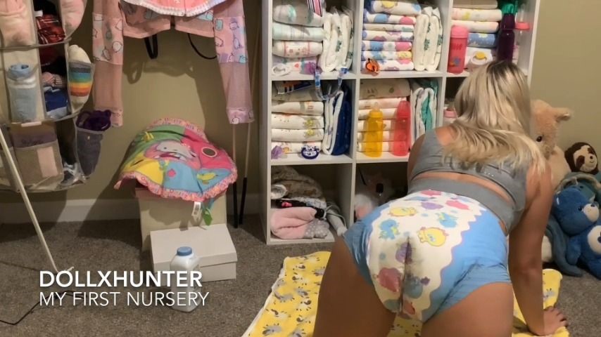 Poster for Manyvids Model - Dollxhunter - Dollxhunter Welcome To My Nursery - Diaper Fetish, Taboo (Фетиш На Подгузники)