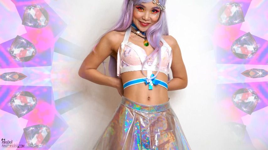 Poster for Aiko Moe - Manyvids Star - Rainbow Unicorn Squirt Standing - December 28, 2020 - Nipple Play, Cosplay, Squirting (Айко Мо Косплей)