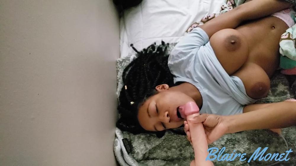 Poster for Blaire Monet A Sleepy Little Blowjob Pov - Blaire Monet - Manyvids Star - Pov, Daddys Girl, Dildo Sucking (Блэр Моне Папина Дочка)