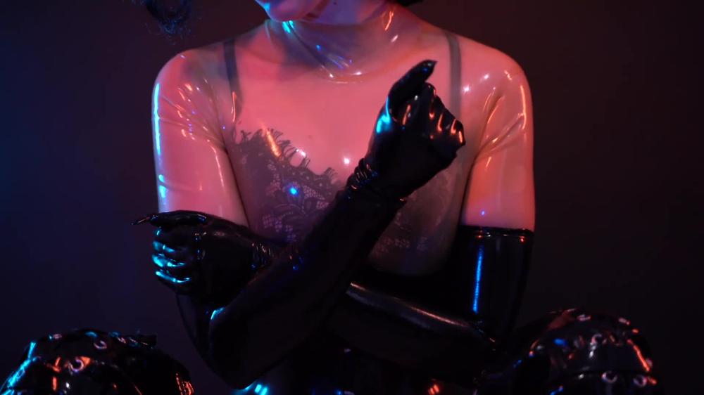 Poster for Misselliemouse - Manyvids Star - Girl In Latex Transparent Catsuit - Glove Fetish, Latex, Fetish (Фетиш В Перчатках)