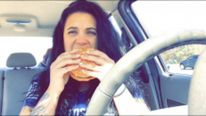 Poster for Drea_Xoxo - Eating Too Much And Getting A Full Belly - Manyvids Girl - Eating In Car, Bloated Belly (Еда В Машине)