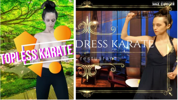Poster for Clips4Sale Girl - Sage Eldritch - Topless & Cocktail Dress Karate Part #1 & Part #2 - Topless, Yogapants (Мудрец Элдрич Йогапанты)