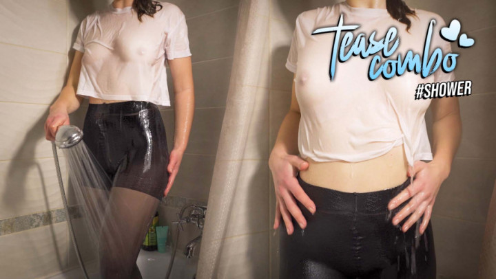 Poster for Manyvids Girl - Teen Amateur In White T-Shirt And Tight Pantyhose Showering - Teasecombo - Shower, Pantyhose (Душ)