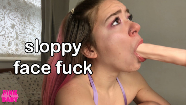 Poster for Sloppy Facefuck - Pinkbaby24 - Manyvids Model - Fuck Machine, Face Fucking, Blowjob (Минет)