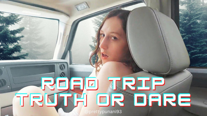 Poster for Road Trip Truth Or Dare - Lizzymaestro - Manyvids Girl - Family, Publicmasturbation, Games (Семья)