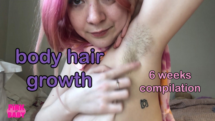 Poster for Pinkbaby24 - Body Hair Growing 1-6Wks - Manyvids Model - Hairy Armpits, Hairy Bush (Волосатый Куст)