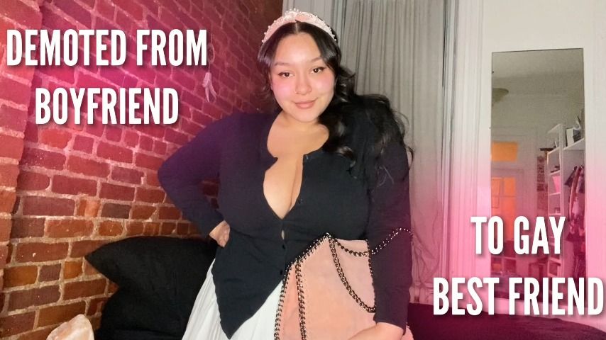 Poster for Demoted From Boyfriend To Gay Bestie - Feb 27, 2022 - Manyvids Model - Queenvixoxo - Sfw, Gay Humiliation, Femdom (Унижение Геев)