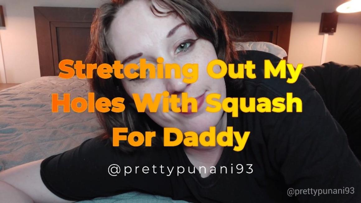 Poster for Stretching My Holes Out With Squash For Daddy - Manyvids Model - Lizzymaestro - Foodporn, Taboo, Spitfetish (Фудпорн)