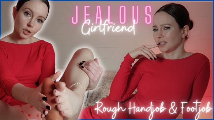 Poster for Jealous Girlfriend - Rough Handjob And Footjob - Clips4Sale Production - Thetinyfeettreat - Feet, Kink (Ноги)