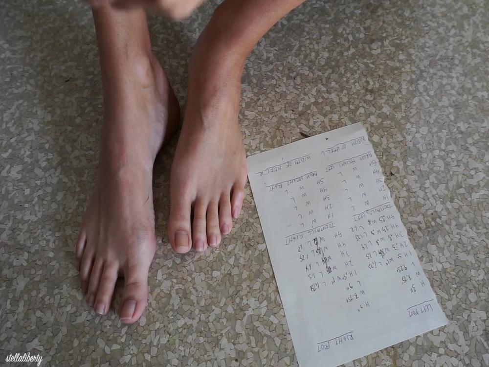 Poster for Stella Liberty Measuring My Feet And Naked Toes - Stella Liberty - Manyvids Star - Amateur, Foot Fetish, Toe Wiggling (Звезда Свободы Любительский)