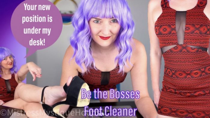 Poster for Clips4Sale Girl - Mistressmystique - Be The Bosses Foot Cleaner - Sfw, Bossemployee (Начальник Сотрудник)