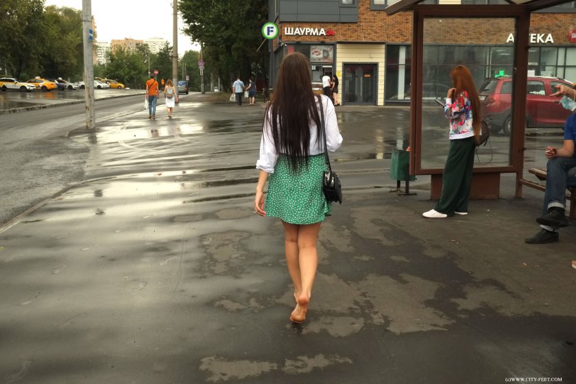 Poster for Clips4Sale Creator - Barefoot On A Cloudy Day. Part 4. - City Feet - Barefoot In City, Barefoot Shopping, Closeups (Городские Ноги Босиком По Городу)
