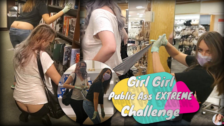 Poster for Public Wedgie Challenge: Double Trouble - Manyvids Star - Missmilarose - Glove Fetish, Girl Girl, Wedgies (Фетиш В Перчатках)