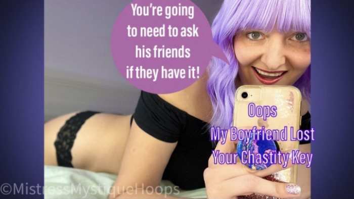 Poster for Mistressmystique - Clips4Sale Model - Oops My Boyfriend Lost Your Chastity Key - Keyholdingandchastity, Cuckolding, Femdompov (Хранение Ключей И Целомудрие)