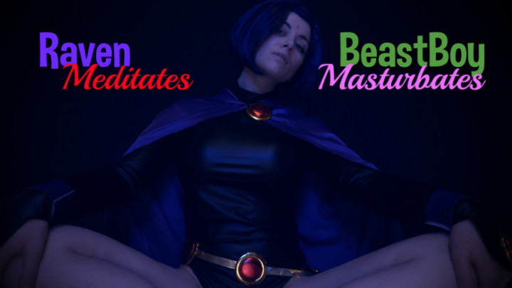 Poster for Ellie Idol - Raven Meditates, Beast Boy Masturbates - April 22, 2023 - Manyvids Girl - Body Worship, Jerk Off Instruction (Элли Айдол Поклонение Телу)