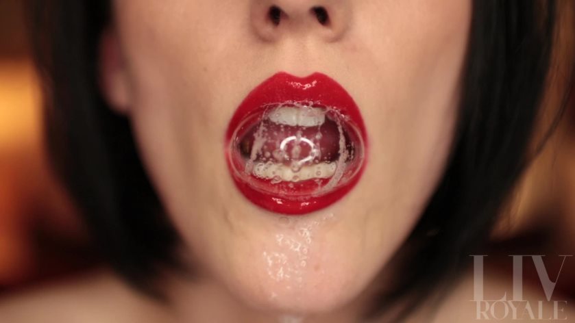 Poster for Clips4Sale Star - Red Lipstick Spit Play - Livroyale - Mouth Fetish, Spit Fetish (Фетиш Рта)