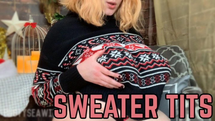 Poster for Bbw Teen Holiday Sweater Tits - Bustyseawitch - Manyvids Star - 18 & 19 Yrs Old, Sweater Fetish (Грудастая Морская Ведьма Свитерный Фетиш)