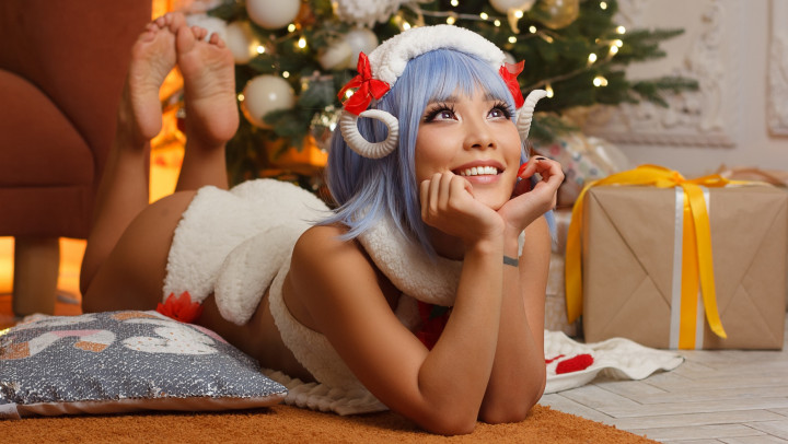 Poster for Aiko Moe - 4K Merry Sheep Knitting For Her Love - January 07, 2022 - Manyvids Star - Cosplay, Anal (Айко Мо Косплей)