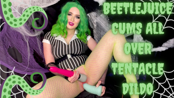 Poster for Lana Harding - Manyvids Model - Beetlejuice Babe Fucks + Sucks Tentacle - Halloween, Dildo Sucking (Лана Хардинг Хэллоуин)