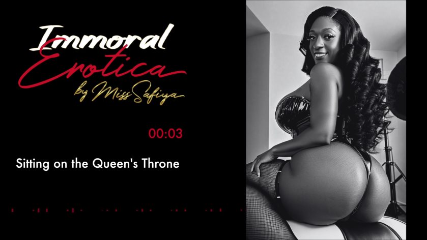 Poster for Clips4Sale Shop - The Dungeon Diaries: Sitting On The Queen'S Throne - 4K - Miss Safiya - Fantasies, Queening, Audio Only (Мисс Сафия Фантазии)