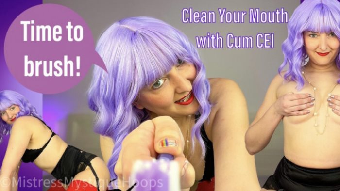 Poster for Mistressmystique - Clips4Sale Star - Clean Your Mouth With Cum Cei - Cumeatinginstruction, Cei, Humiliation