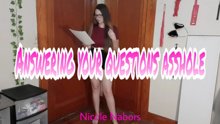 Poster for Manyvids Star - Answering Your Questions Asshole - Nicole Nabors - Thong Fetish, Cum In Mouth, Panty Fetish (Николь Нейборс Фетиш В Трусиках)