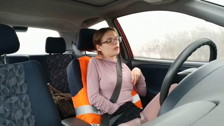 Poster for Nerdy Girl Masturbates In A Car Non-Nude - Manyvids Model - Lily_Slutty - Masturbation, Tights Fetish, Non-Nude (Мастурбация)