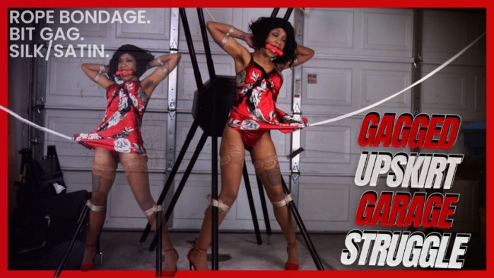 Poster for Clips4Sale Production - Gagged Upskirt Garage Struggle - Cupcake Sinclair - Bondage, Upskirt, Nylons (Кекс Синклер Нейлон)