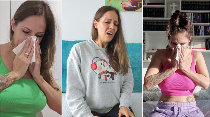Poster for Manyvids Model - Sneezing And Nose Blowing Compilation - Indiscreethotandfit - Silly Faces, Sneezing, Nose Flute (Носовая Флейта)
