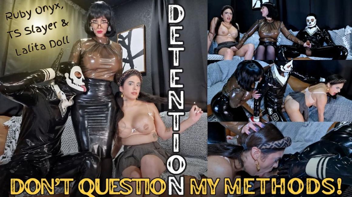 Poster for Manyvids Star - Ruby_Onyx - Detention, Don'T Question My Methods - Latex, Femdom, Transgender (Латекс)