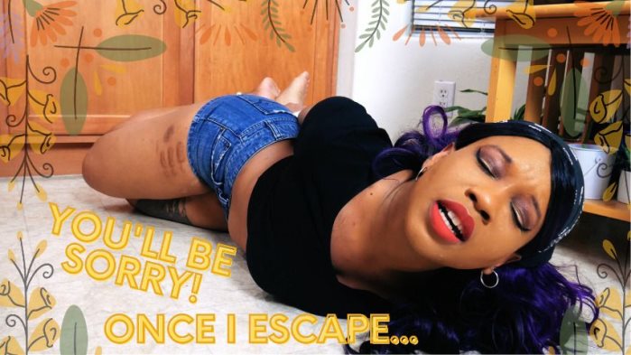 Poster for Cupcake Sinclair - You'Ll Be Sorry...Once I Escape - Clips4Sale Creator - Barefoot, Escaping, Shortshorts (Кекс Синклер Босиком)