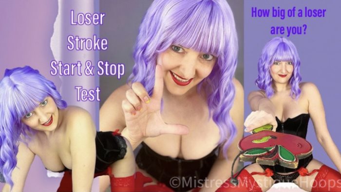 Poster for Clips4Sale Shop - Mistressmystique - Loser Stroke Start & Stop Test - Femaledomination, Femdom, Humiliation (Фемдом)