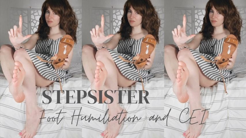 Poster for Manyvids Star - Thetinyfeettreat - Stepsister Foot Humiliation And Cei - April 10, 2022 - Feet, Foot Humiliation (Унижение Ног)