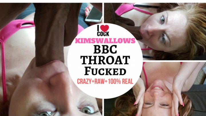 Poster for Manyvids Model - Kimswallows Bbc Throat Fucked With Throatpie - Kimswallows - Throat Fucking, Deepthroat, Blowjob (Глубокая Глотка)