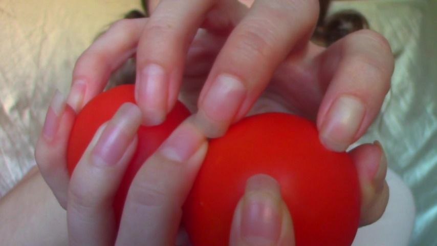 Poster for Manyvids Model - Nails Vs Tomatoes - Goddess Vanessa - Food, Finger Nail Fetish (Богиня Ванесса Фетиш Ногтей)