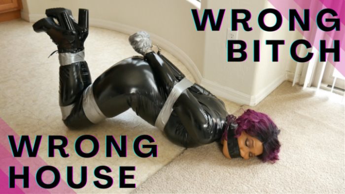 Poster for Cupcake Sinclair - Wrong Bitch Wrong House - Clips4Sale Model - Gagtalk, Struggling, Tapebondage (Кекс Синклер Борьба)