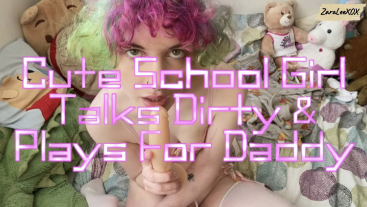 Poster for Cute School Girl Talks Dirty For Daddy - Feb 1, 2023 - Zara Lee Xox - Manyvids Star - Taboo, British (Зара Ли Xox Табу)