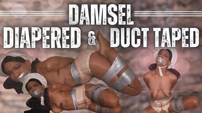 Poster for Clips4Sale Star - Damsel: Diapered & Duct Taped - Cupcake Sinclair - Pantyhose, Bondage, Diaperfetish (Кекс Синклер Колготки)