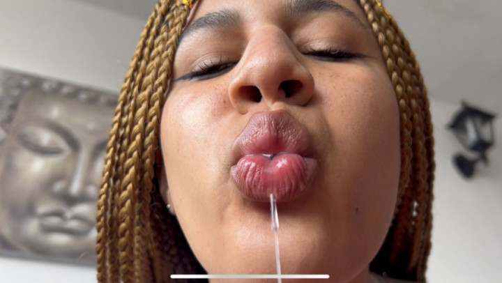 Poster for Open Mouth And Receive Spit Of Giantess - January 21, 2023 - Manyvids Star - Colombianbigass - Tongue Fetish, Femdom Pov, Giantess (Фетиш Языка)