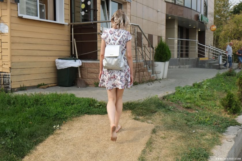 Poster for City Feet - Angelica - A Blonde In A Summer Dress. Part 2. - Barefoot In City, Barefoot Shopping, Closeups (Городские Ноги Босоногий Шопинг)