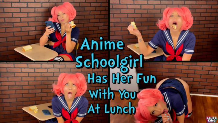 Poster for Lauraking - Anime Schoolgirl Has Her Fun With You - September 22, 2022 - Manyvids Star - Blowjob, Ahegao, School Girl (Минет)