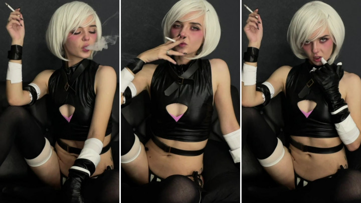 Poster for Jack The Ripper - Smoke And Play - Fgo C - Nov 12, 2022 - Manyvids Star - Lil Cosplay Slut - Cosplay, Anime, Cigar Fetish (Лил Косплей Шлюха Сигарный Фетиш)