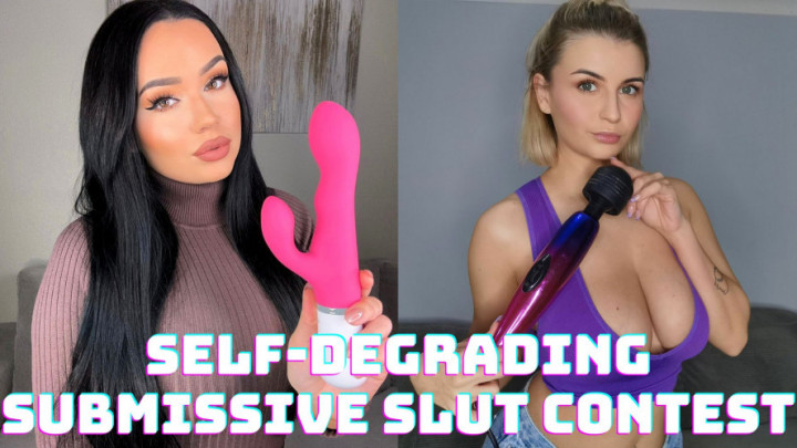 Poster for Self-Degrading Submissive Slut Contest - Mia Jocelyn - Manyvids Model - Vibrator, Submissive Sluts, Taboo (Миа Джослин Вибратор)