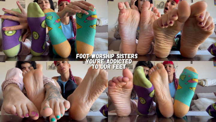 Poster for Foot Worship Sisters - You'Re Addicted To Our Feet - Manyvids Model - Gypsy Maya - Soles, Ignore (Цыганка Майя Подошвы)