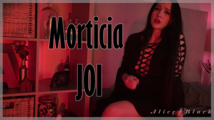 Poster for Manyvids Star - Morticia Addams Joi - August 20, 2023 - Aliceblack - Mommy Roleplay, Dirty Talking, Joi (Грязные Разговоры)